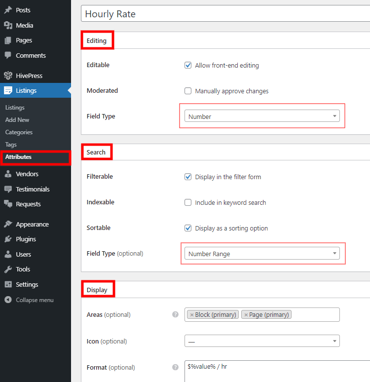 Adding custom listing fields to the marketplace of services.