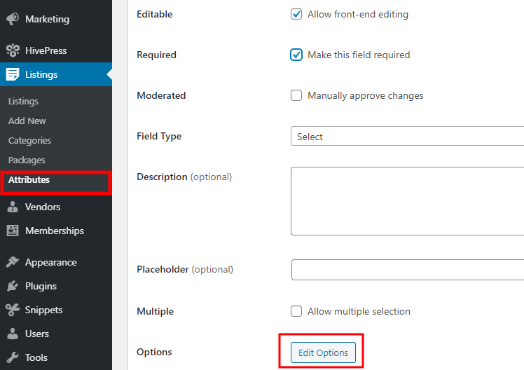 Adding car listing custom fields and search filters.