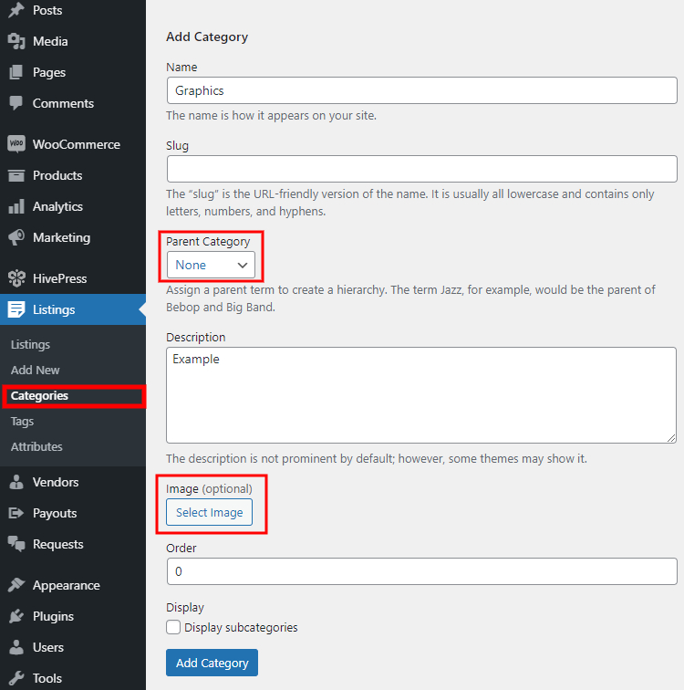 Adding listing categories to the digital products website.