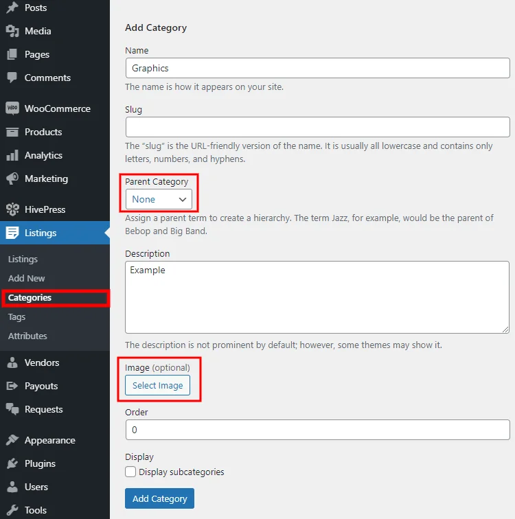 Adding listing categories to the digital products website.
