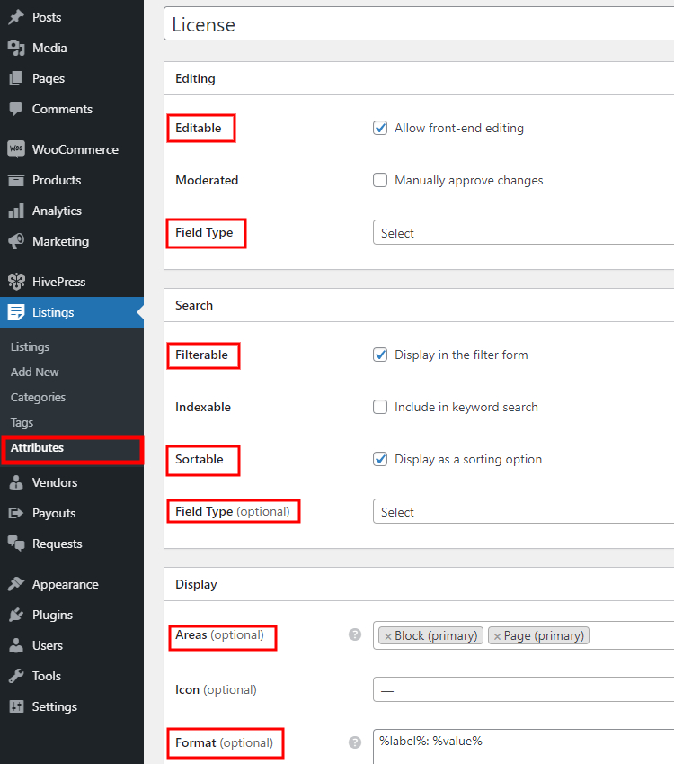 Adding custom fields and search filters to the digital assets website.