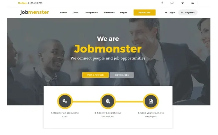 Jobmonster, a premium WordPress job board theme.
