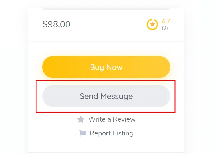 An example of the "Send Message" button.