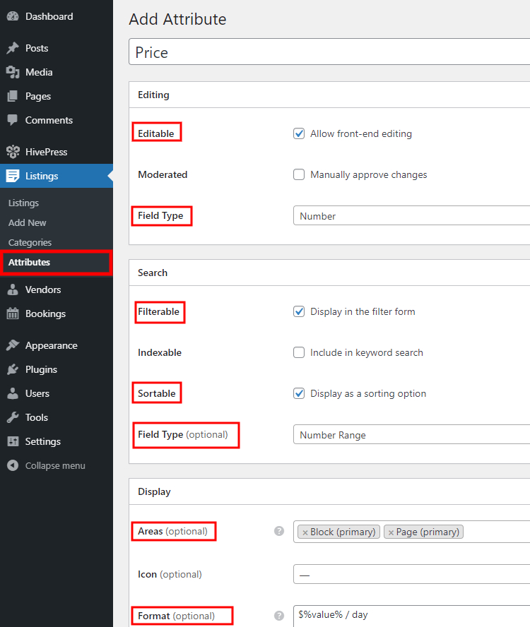 Adding custom fields and search filters to the rental marketplace.