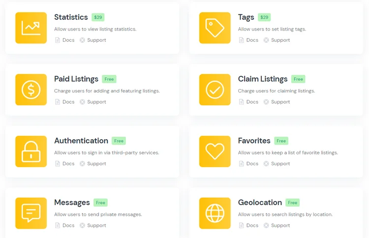 List of the HivePress add-ons