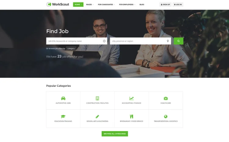 WorkScout theme.