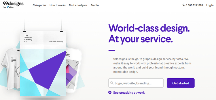 99designs homepage.