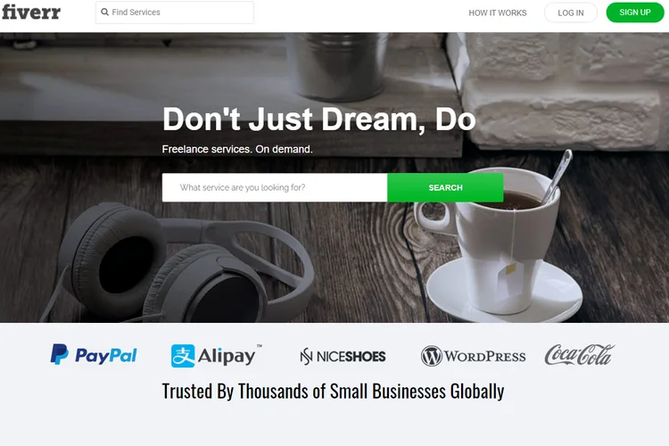 FiverrWP, a micro job WordPress theme.