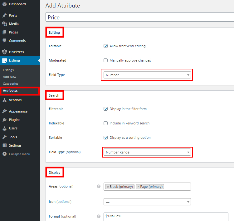 Adding custom listing fields.