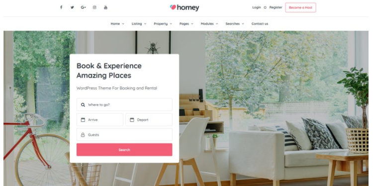 Homey - Airbnb-like WordPress theme.