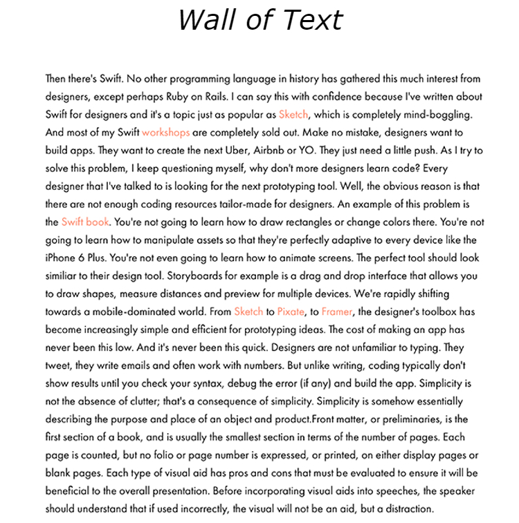 Example of a wall of text.