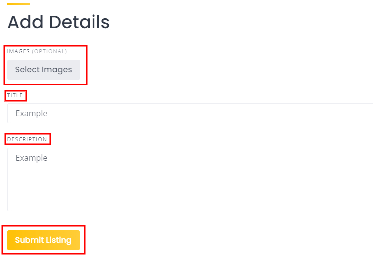 The process of adding a new listing to a WordPress memberships website.