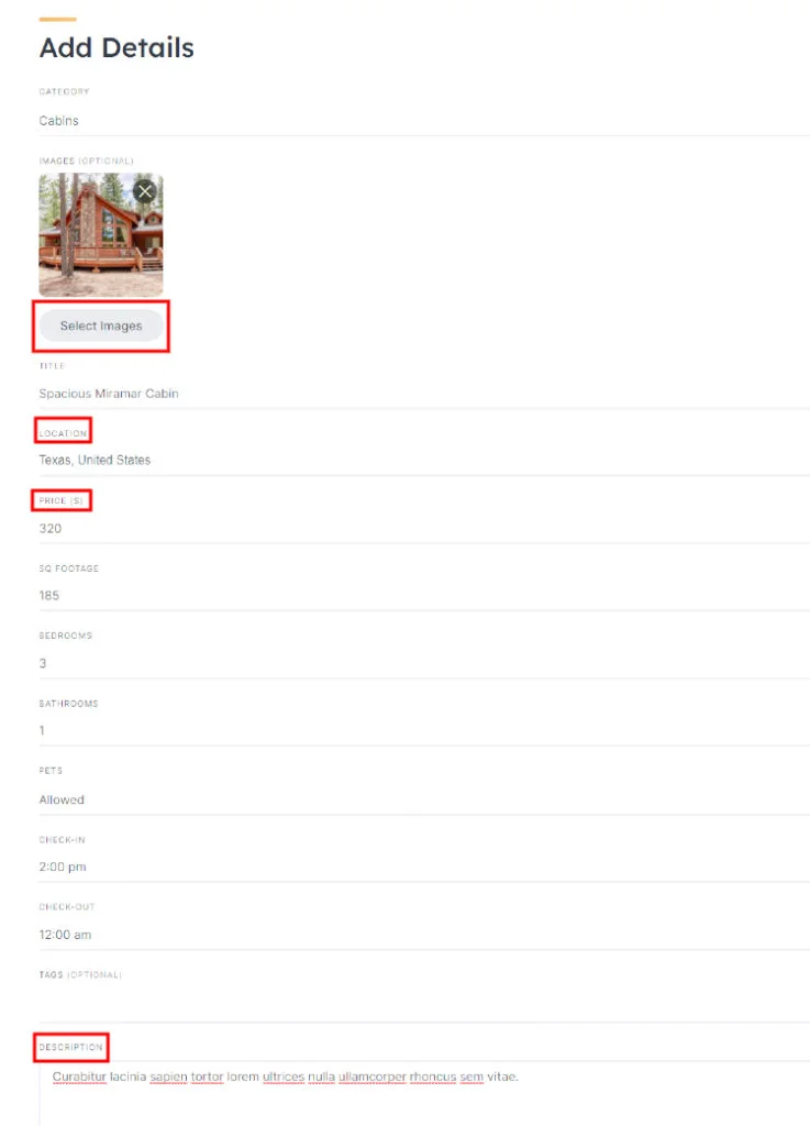 Adding listings.