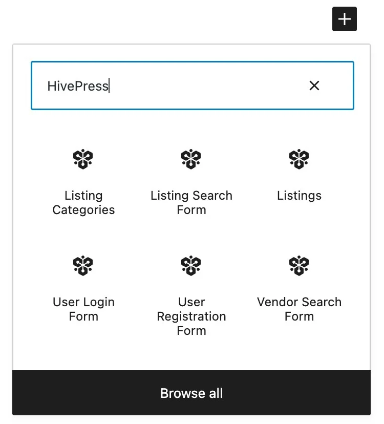 HivePress blocks.