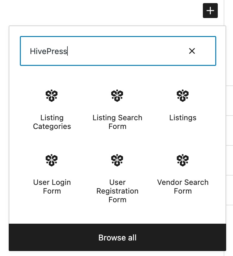 Adding HivePress blocks.