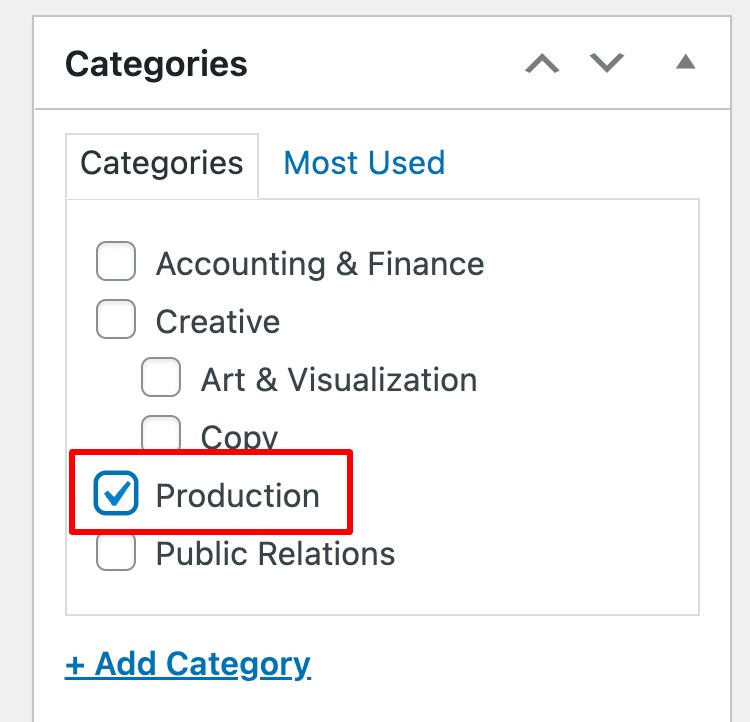 Making an attribute category-specific.