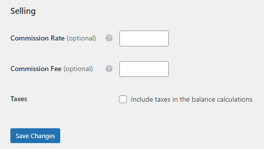 Setting hosts commissions.