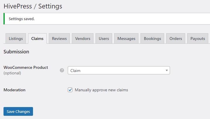 Setting up the claiming functionality.