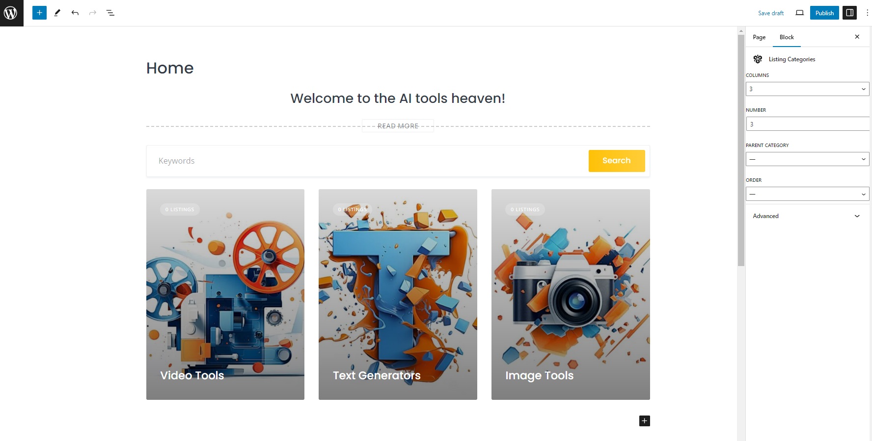 Create an AI Tools Directory like Futurepedia with WordPress