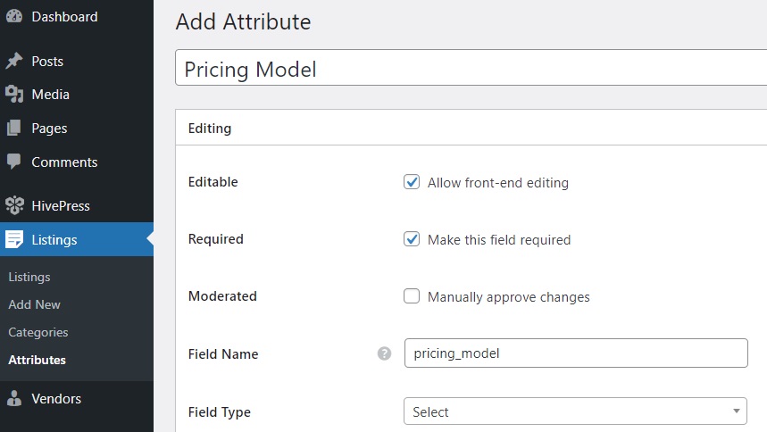 Adding custom listing fields.