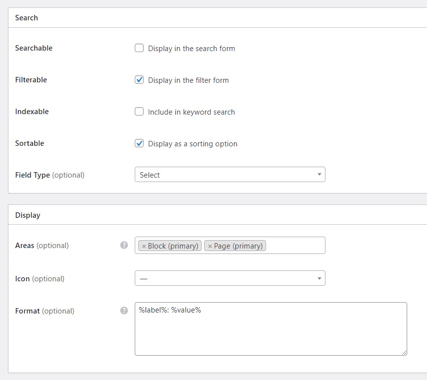 Customizing custom listing fields.