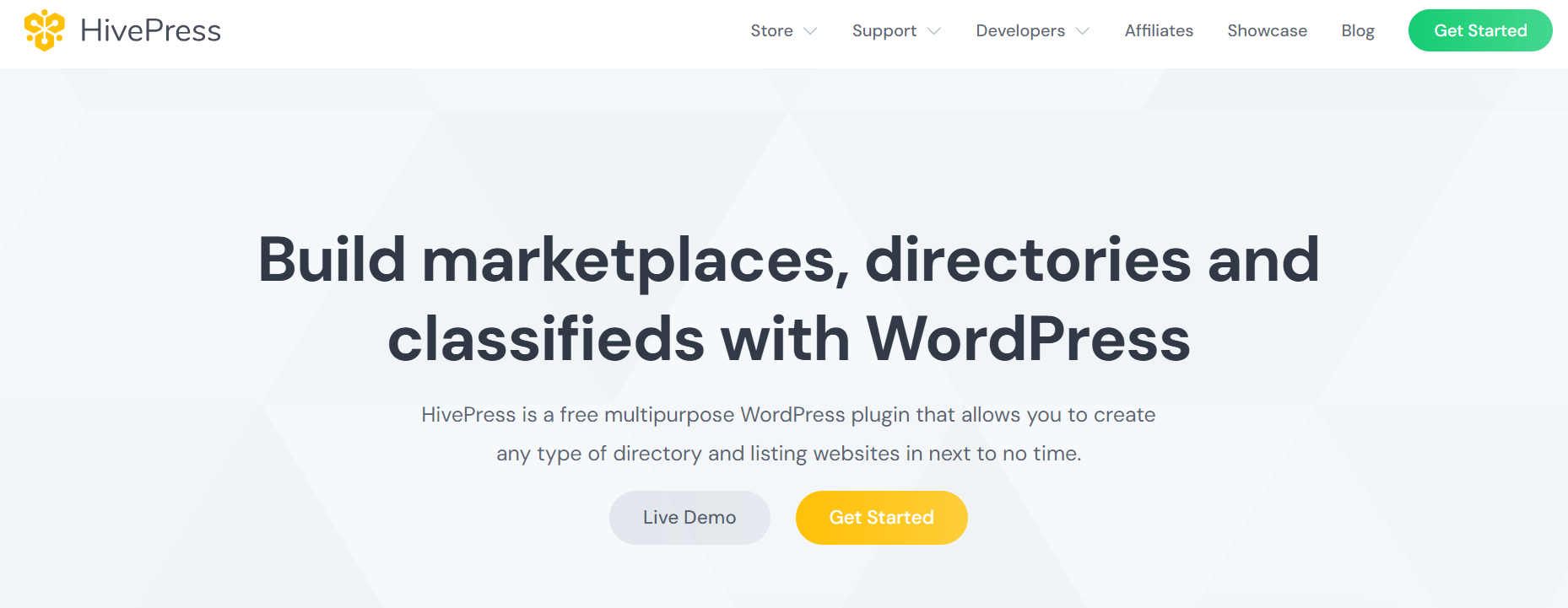 HivePress WordPress plugin homepage