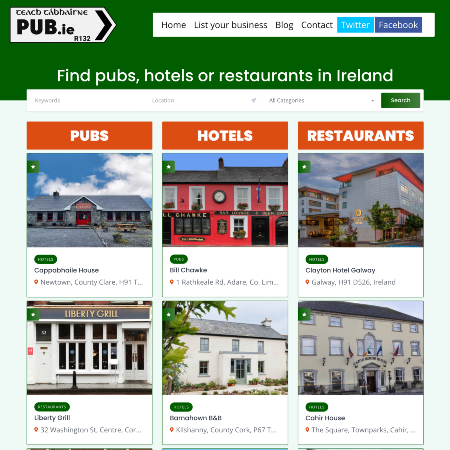 Pubs Ireland homepage