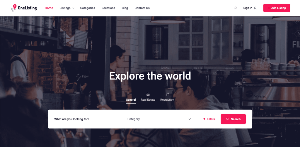Demo of the OneListing theme
