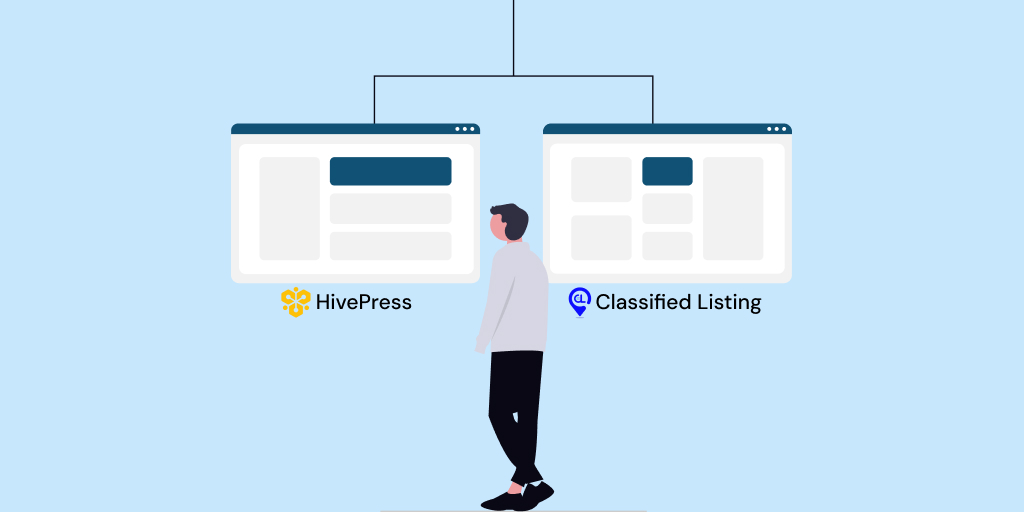 The image displays HivePress — Classified Listing Alternative