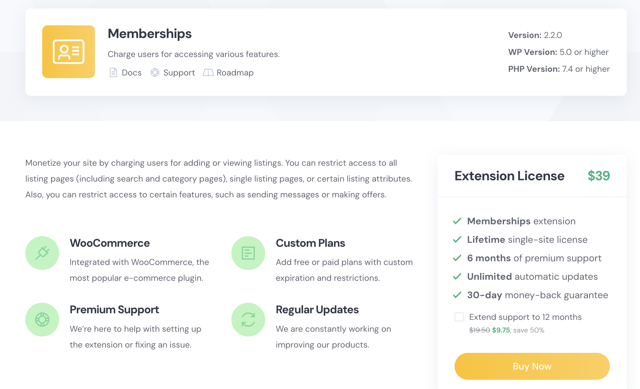 How to monetize a classifieds website with the Memberships extension