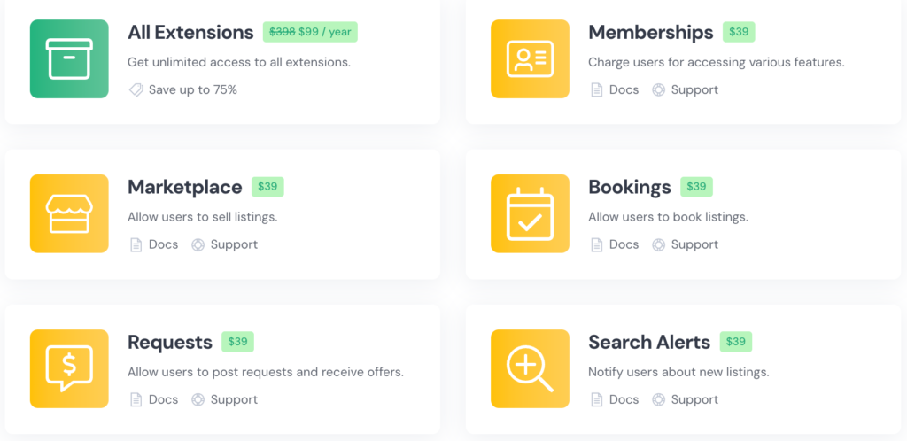 List of HivePress extensions