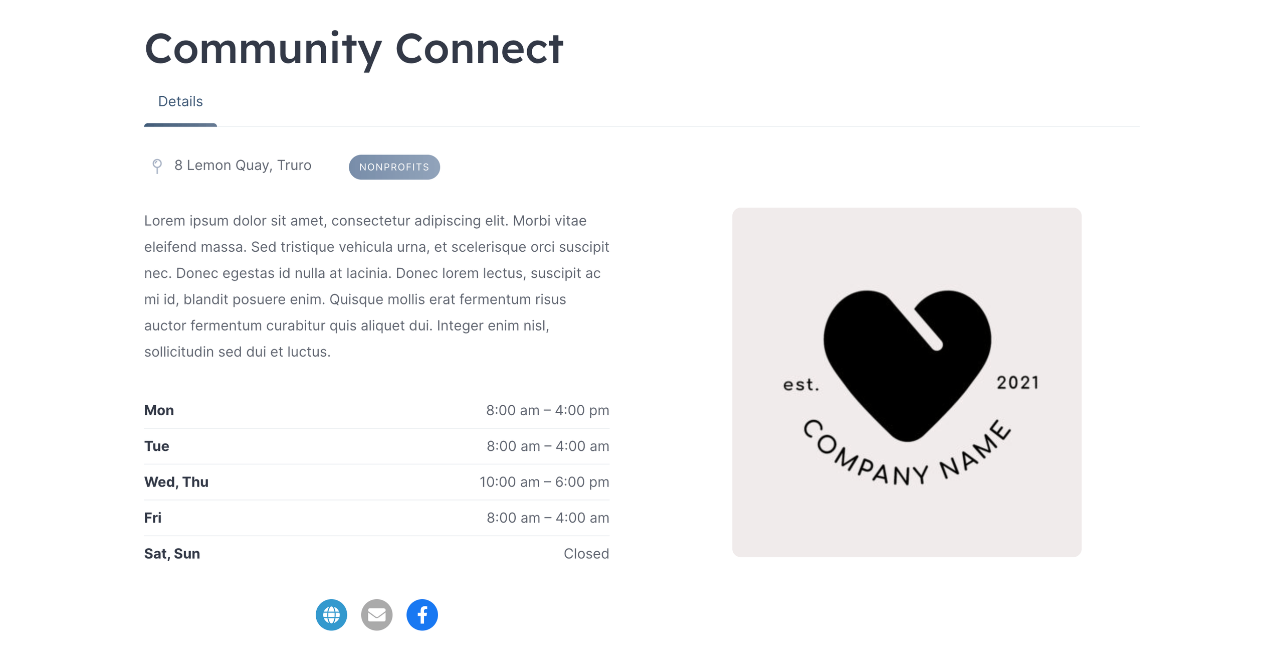 Example of a Chamber of Commerce website with a dedicated member page